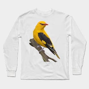 Eurasian Golden Oriole Lowpoly Art Long Sleeve T-Shirt